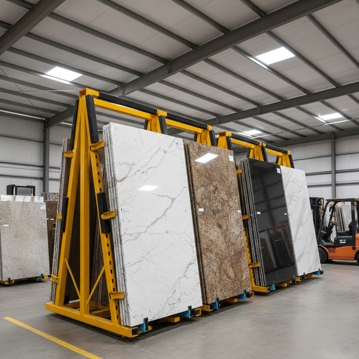 What Is the Purpose of an A-frame for Stone Storage?