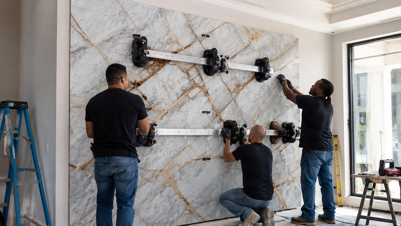 How the G-Rail System Improves Mitering and Seam Setting for Stone Installations