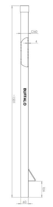 Weha Buffalo Slab Rack 60" Replacement Pole