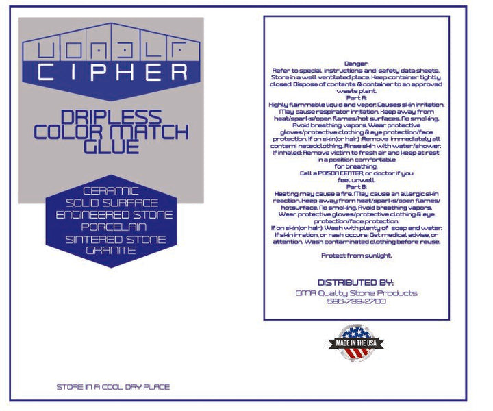 Royal Bond CIPHER Color Match Adhesive 250ml — GMR Stone Products