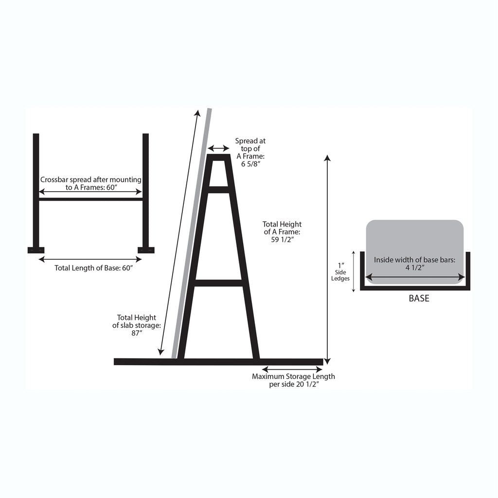 A-Frames for Granite, Quartz | Slab Transport — GMR Stone Products