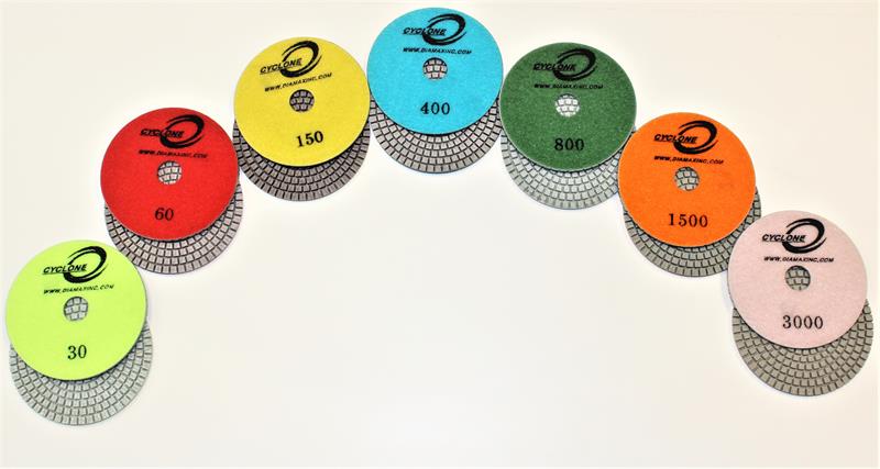 Cyclone ES White Polishing Pad- 4"